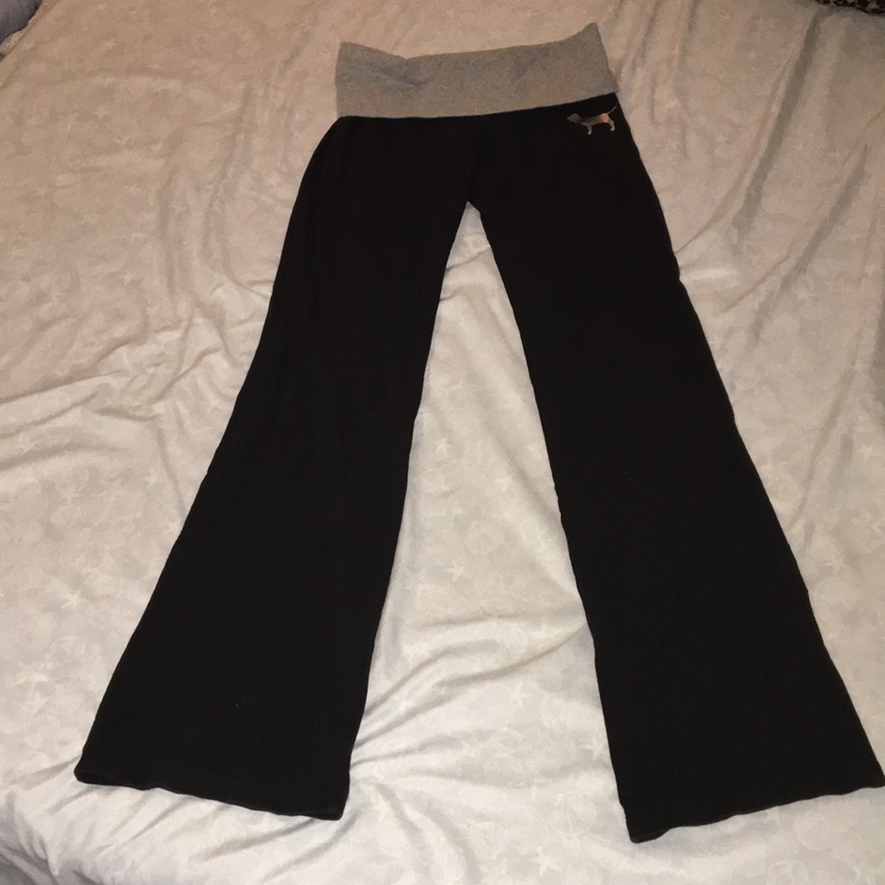 PINK Victoria’s Secret Sequins Fold Over Pants